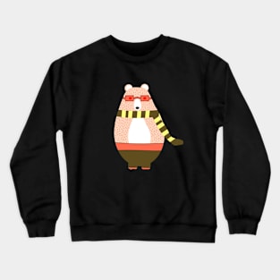 Cute bear in winter Crewneck Sweatshirt